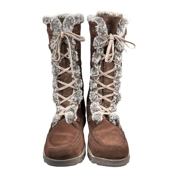 Vintage Y2K Skechers Grand Jams Brown Suede Lace Up Winter Boot Size US 8 - Picture 7 of 12